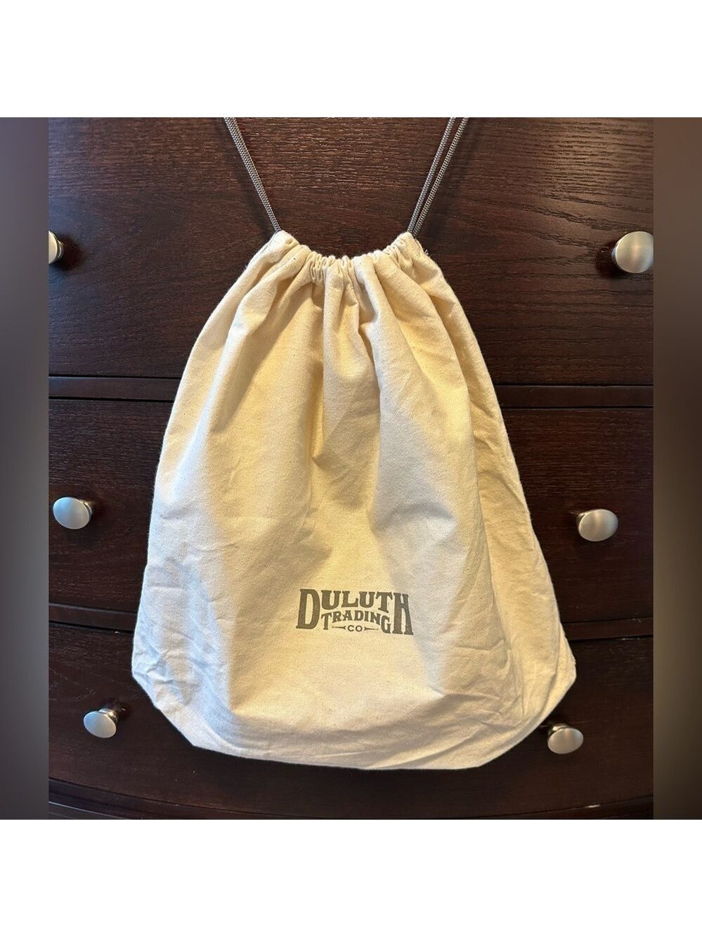 Duluth Trading Co Canvas Drawstring dust bag dust cover - 21”W x 18.”H